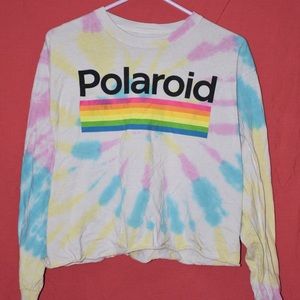 pastel Tie dye Polaroid long sleeve shirt